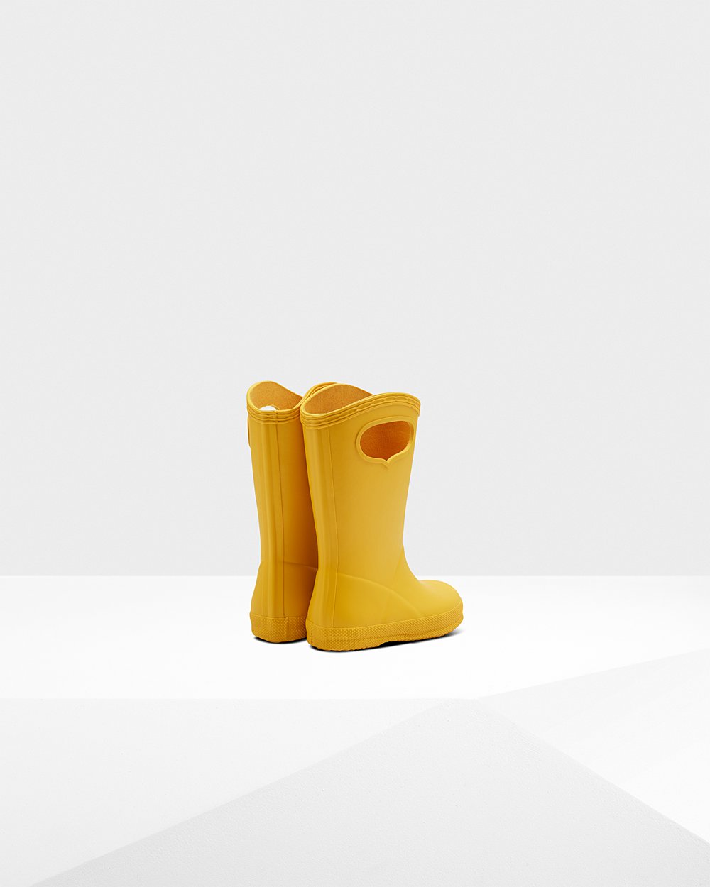 Kids Hunter Original First Classic Grab Handle - Rain Boots Yellow - 4825-DMYIV